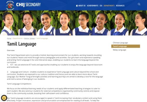 
                            10. Tamil Language - CHIJ Secondary