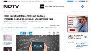 
                            8. Tamil Nadu SSLC Class 10 Result Today @ Tnresults.nic.in, Dge.tn ...