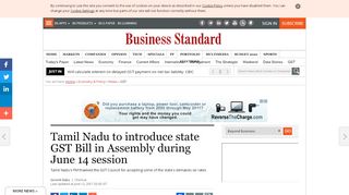
                            11. Tamil Nadu to introduce state GST Bill in Assembly during June 14 ...