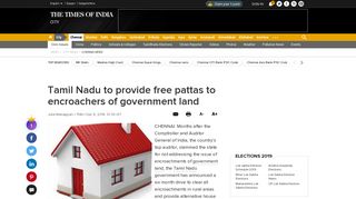 
                            9. Tamil Nadu to provide free pattas to encroachers of government land ...