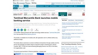 
                            12. Tamilnad Mercantile Bank launches mobile banking ...