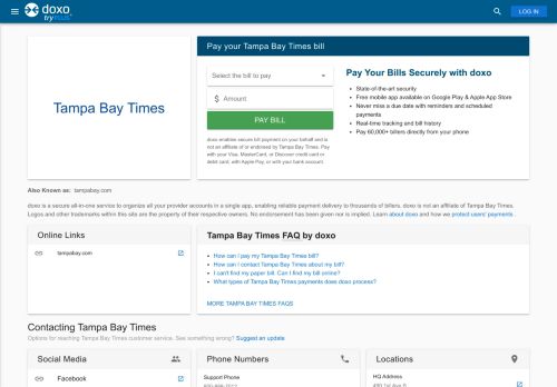 
                            5. Tampa Bay Times: Login, Bill Pay, Customer Service and Care Sign-In