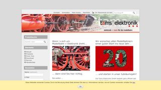 
                            1. Tams Elektronik - Elektronik + mehr für die Modellbahn