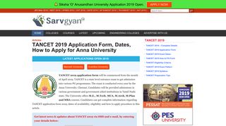 
                            6. TANCET 2019 Application Form, Dates, How to Apply for Anna ...