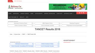 
                            11. TANCET Results 2018 – Winentrance