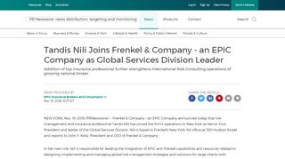 
                            11. Tandis Nili Joins Frenkel & Company - an EPIC Company as Global ...