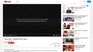 
                            3. Tango Login - TangoMe Login / Sign in - YouTube