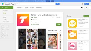 
                            1. Tango Messenger, Video, Anrufe – Apps bei Google Play