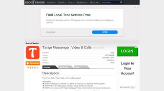 
                            6. Tango Messenger, Video & Calls - GoodeReader app store