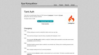 
                            11. Tank Auth: Authentication library for CodeIgniter - Ilya Konyukhov