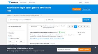 
                            13. Tanki online login parol general 100 chisht jobs - Freelancer