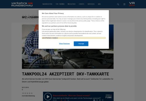 
                            13. Tankpool24 akzeptiert DKV-Tankkarte | VerkehrsRundschau.de