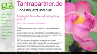 
                            2. Tantra in Augsburg Tantrapartner oder Tantragruppe in Augsburg ...