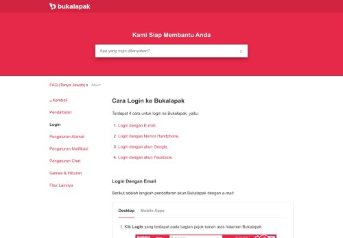 
                            1. Tanya Jawab - Cara Login ke Bukalapak | Bukalapak