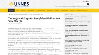 
                            9. Tanya-Jawab Seputar Pengisian PDSS untuk SNMPTN (1) - Unnes