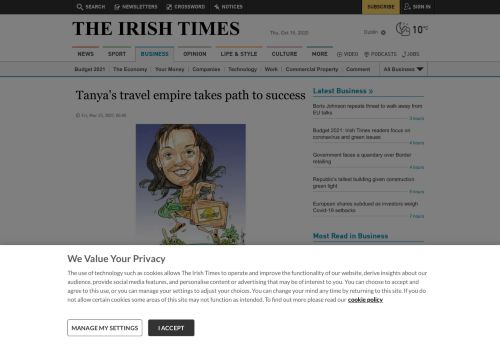 
                            11. Tanya's travel empire takes path to success - The Irish Times