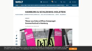 
                            12. Tänzer aus Kuba eröffnen Kampnagel-Sommerfestival in Hamburg ...