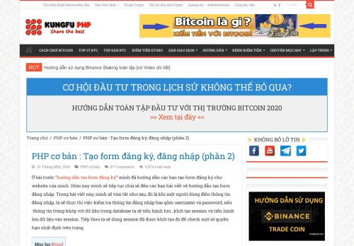 
                            4. Tạo form đăng nhập trong PHP - Kungfu PHP