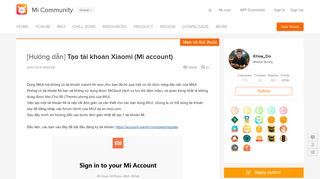 
                            3. Tạo tài khoản Xiaomi (Mi account) - Mẹo và thủ thuật - Mi ...