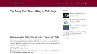 
                            1. Tạo trang trên Zalo - Đăng Ký Zalo Page điện thoại - Làm zalo page