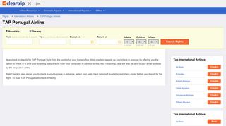 
                            11. TAP Portugal Web Check-In, TAP Portugal Online Check in - Cleartrip