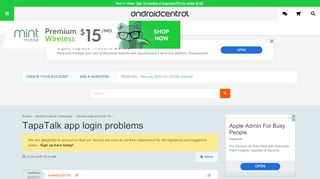 
                            6. TapaTalk app login problems - Android Forums at AndroidCentral.com