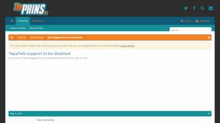 
                            9. TapaTalk support to be disabled | thePhins.com