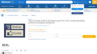 
                            10. TAPETE PARA PORTA RETANGULAR TOC-TOC LOGIN AROEIRA ...