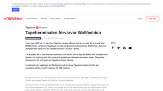 
                            6. Tapetterminalen förvärvar Wallfashion - Tapet.se - Mynewsdesk