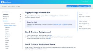 
                            13. Tapjoy Mediation Integration Guide - IronSource Knowledge Center
