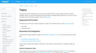 
                            8. Tapjoy | MoPub Mediation | MoPub Developers