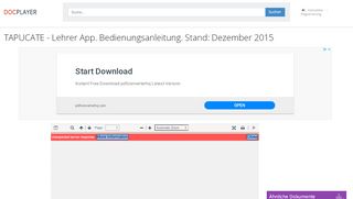 
                            7. TAPUCATE - Lehrer App. Bedienungsanleitung. Stand: Dezember PDF