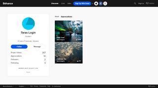 
                            4. Taras Login on Behance