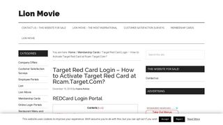 
                            5. Target Red Card Login – How to Activate Target Red ... - Lion Movie