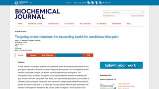 
                            9. Targeting protein function - Biochemical Journal