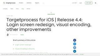 
                            12. Targetprocess for iOS | Release 4.4: Login screen redesign, visual ...