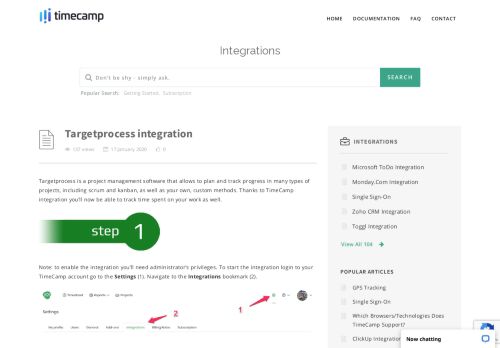 
                            4. Targetprocess integration - TimeCamp Knowledge Base