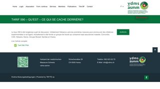 
                            12. Tarif 590 - Qu'est – ce qui se cache derrière? - vdms