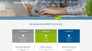 
                            13. Tarife - | directBOX Freemail – Cloudmail made in Germany