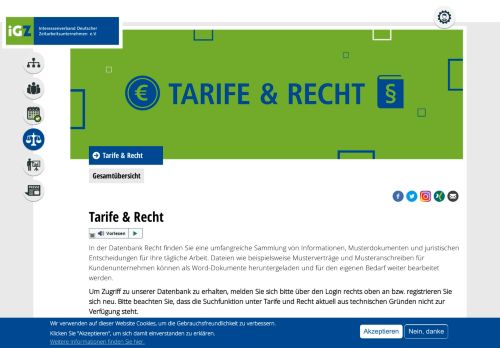 
                            8. Tarife & Recht | iGZ | Zeitarbeit in Deutschland