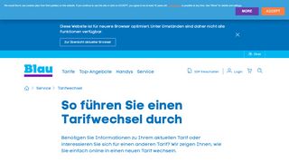 
                            8. Tarifwechsel zu Blau: So einfach funktioniert's