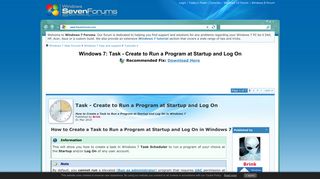 
                            6. Task - Create to Run a Program at Startup and Log On - Windows 7 ...