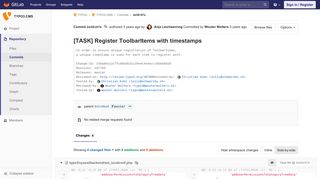 
                            10. [TASK] Register ToolbarItems with timestamps (2e58197e ... - Projects