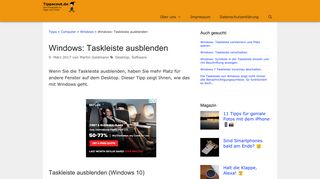 
                            7. Taskleiste ausblenden in Windows - so geht's | Tippscout.de