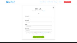 
                            6. Taskmatch | Sign up