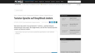 
                            7. Tastatur-Sprache auf Knopfdruck ändern - PC-WELT