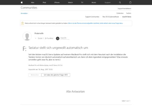 
                            7. Tastatur stellt sich ungewollt automatisc… - Apple Community