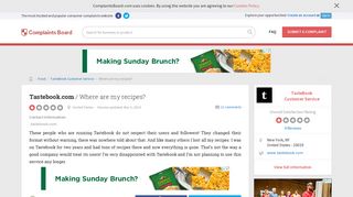 
                            8. Tastebook.com - Where are my recipes? Review 824273 | Complaints ...