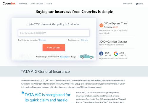 
                            8. Tata AIG General Insurance Company Limited | Online Tata AIG ...