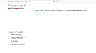 
                            5. Tata-bss.com Error Analysis (By Tools) - Website Success Tools